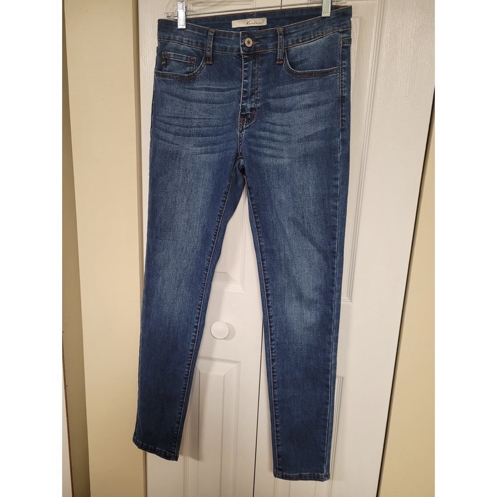 KanCan Los Angeles Skinny Jrs Jeans Dark Wash Boho Blue Denim Size 11 29x30